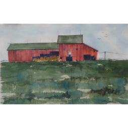Hay Barn (006)Original Watercolor